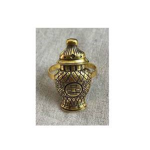 Elegant Design Metal <b>Gold</b> Solid Urn Design Napkin Ring Handmade Napkin Ring for Table Decoration Napkin Ring - Product Image 1