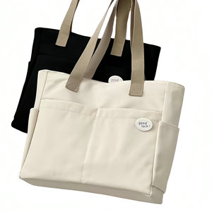 New Design Custom Multifunctional Premium Fashion Reusable Travel Shopping Canvas Casual Clutch Shoulder Women'S Tote Bag