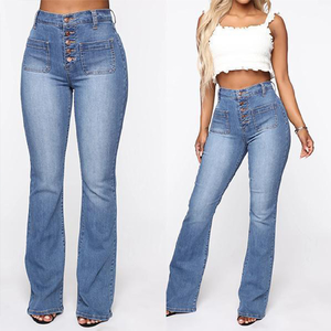 Best Supplier Wholesale Custom OEM Design <b>Women</b> Jeans Pant Solid Color Breathable Material Plus Size <b>for</b> Winter Season - Product Image 3