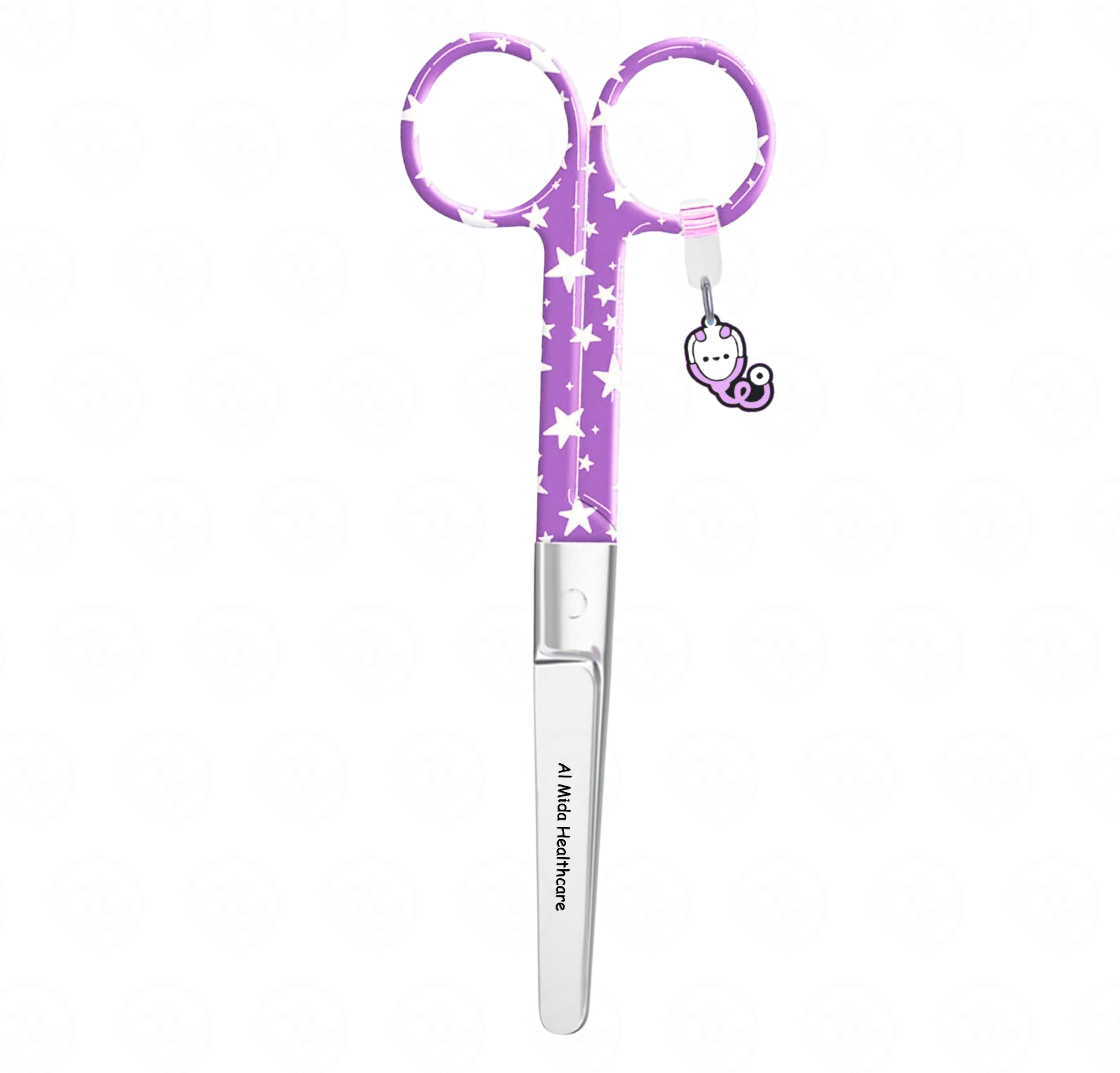 Purple Color with white star design