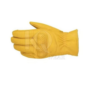 Gants de course classiques en cuir, coupe-vent, hiver, design à doigts complets, tissu durable, forte adhérence, parfaits pour la conduite quotidienne à moto - Product Image 4