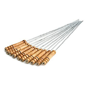 <b>BBQ</b> Grill Skewer Custom Factory Price Bulk Order Stainless Steel Non-stick Kitchen Metal <b>Tools</b> - Product Image 5