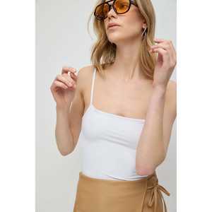 Body de poliamida de estilo casual con tirantes finos, cuello redondo elástico, manga casquillo, ajuste regular y logotipo frontal, 220g Mega Merchant - Product Image 2