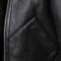 Blouson d'hiver en cuir de vachette noir pour homme, style aviateur, design OEM, nouveau style, streetwear moto, haute couture