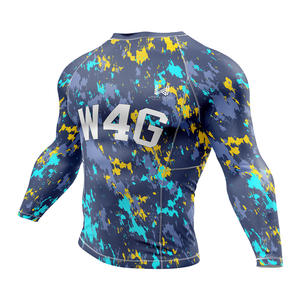 Camiseta Deportiva de Compresión sin Costuras para Hombre, Impresión Personalizada, 100% Poliéster Elástico, Antibacteriana, Logotipo Frontal Personalizado, Top Informal - Product Image 4