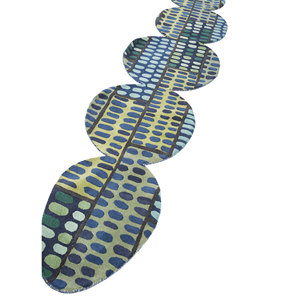 Alfombra de Lana Anudada a Mano Jaanwar, Grande, Azul, Rectangular, 9x12, con Pelo Alto y Suave, para Sala de Estar o Dormitorio - AIWL-7029 - Product Image 2