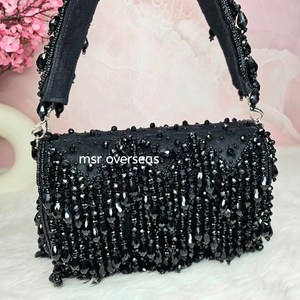 Bolso de mano mensajero con cuentas hecho a mano nueva moda al por mayor forro de poliéster con botón y decoración bordada - Product Image 3