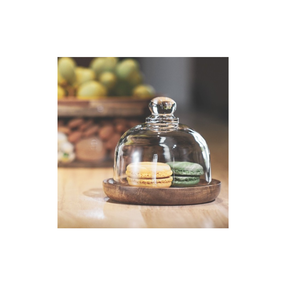 Wholesale Supplier Classic Wood <b>Cake</b> Stand <b>Glass</b> <b>Dome</b> Lid Pastry Dessert <b>Cake</b> <b>Dome</b> Functional Serving Platter - Product Image 6