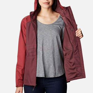Chaqueta Cortavientos Impermeable Ligera para Mujer, Invierno, Color Sólido, Personalizable, Forro de Nailon en la Parte Delantera, Cierre de Cremallera, Acabado para Exteriores - Product Image 5