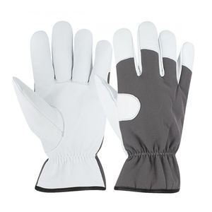 Gants de manchette en cuir PVC XL Toile de grain imperméable Dos non doublé Travail industriel Protection des mains et des bras Usage général Gants de sécurité - Product Image 3