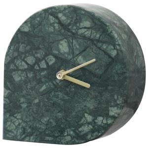 Nouveauté, vente en gros, décoration d'intérieur, petite horloge de table analogique vintage antique en marbre avec marbre vert - Product Image 1