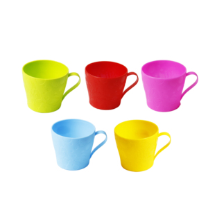 200ml Reusable Plastic Mug Bulk Embossed Fish Drinking Cup with Handle Shatterproof Canteen Food Stall Family <b>Kitchen</b> Mug - Product Image 6