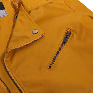 แจ็กเก็ตหนังวัวเข้ารูปกันน้ำสำหรับทุกเพศแจ็คเก็ตมาตรฐานสำหรับฤดูหนาวมีซิปปิดโลโก้ด้านหน้า - Product Image 3