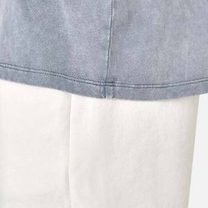 Camisetas de algodón con estampado gráfico para hombre, ropa de calle personalizada de alta calidad, camiseta de lavado ácido con timbre de gran tamaño para hombre - Product Image 6