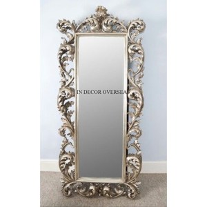 Métal résistant enduit de poudre de couleur blanche fait Look attrayant cadre de concepteur Unique miroir de sol fournitures de décoration de la maison - Product Image 3