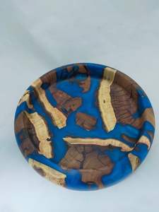 Latest Handmade Epoxy Resin Wooden Dinnerware <b>Bowl</b> Eco-Friendly Hotel or Restaurant Use for <b>Mixing</b> or Serving - Product Image 3