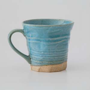 Rustic Tsuchimono Handcrafted <b>Cup</b> <b>Set</b> Blue and Grey - Product Image 5