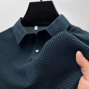 เสื้อยืดโปโลผู้ชายสำหรับฤดูร้อน2025ผ้าไอซ์ซิลค์ระบายอากาศได้ดีเสื้อลำลองแนวธุรกิจมีโลโก้ตามสั่งด้านหน้าทำจาก - Product Image 3