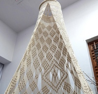 100% fait à la main macramé balançoire suspendue intérieur extérieur Boho Style macramé tissé à la main grand hamac suspendu chaise balançoire