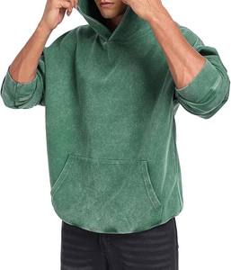 เสื้อฮู้ดฟลีซปักลายสไตล์วินเทจสำหรับผู้ชาย Urban Street ผ้าฟอกสี ทนทาน ระบายอากาศได้ดี - Product Image 4