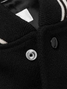 Veste universitaire de qualité supérieure pour homme, col montant, bouton unique, logo personnalisé, vêtements d'hiver pour homme, veste respirante - Product Image 4