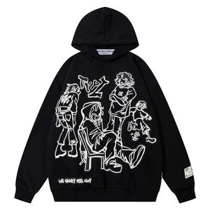 Nuevo gráfico de invierno largo con capucha para mujer de alta calidad polar cálido Hip Hop pulóver sudadera Casual Tops - Product Image 3