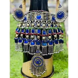 Produit en vente chaude prêt à expédier ensembles de bijoux afghans nouvelle mode bijoux afghans boucles d'oreilles collier ensemble pour les femmes - Product Image 1