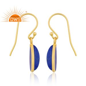 Vente chaude en argent Sterling naturel Lapis Lazuli pierres précieuses balancent boucle d'oreille fabricant de bijoux - Product Image 3