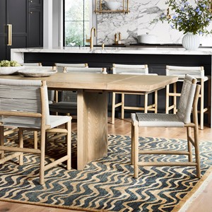 Bianca Modern Design Solid Teak Wood <b>Dining</b> <b>Chair</b> with White Rope Woven Frame Natural Finish for Indoor and Outdoor Table Use - Product Image 2