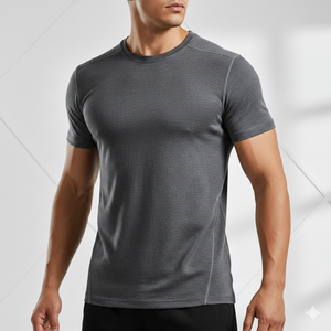 Camiseta de Cuello Redondo para Hombre, Algodón Premium de Calidad, Logotipo Personalizado, Manga Corta, Cómoda, Moderna, Informal, Suave y Duradera - Product Image 3