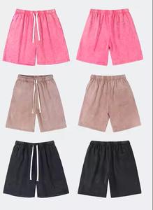 กางเกงขาสั้นผ้าฝ้าย100% สำหรับออกกำลังกายเล่นยิม290gsm สำหรับทุกเพศกางเกงขาสั้นดีไซน์ตามสั่งและโลโก้คุณภาพสูงสไตล์วินเทจ - Product Image 6