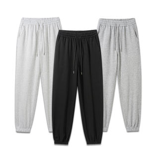 Pantalon de jogging décontracté sportif XL pour homme Pantalon de gym taille moyenne à séchage rapide de haute qualité avec ouverture à glissière et cordon de serrage plat - Product Image 1