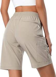 Shorts Capri Femme Taille Élastique Cordon de Serrage Mélange Coton Doux Décontracté Extérieur Voyage Plage Sport Vêtements Fournisseur OEM - Product Image 2