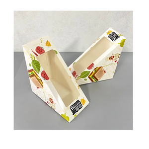 OEM Boîte à sandwich kraft personnalisée Meilleure vente Sûr Bonne finition mate Papier d'art recyclé Avantage UV Stratification mate alimentaire - Product Image 1