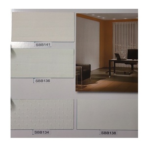 Tela de persiana vertical eléctrica incorporada Material de madera Instalación de apagón e ignífugo - Product Image 1