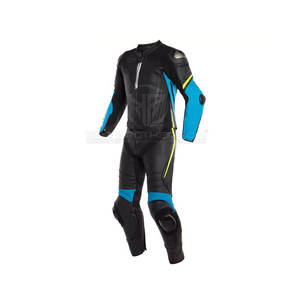 Combinaison en cuir de moto à couverture complète avec poignées antidérapantes et combinaison en cuir de moto légère au design blindé - Product Image 3