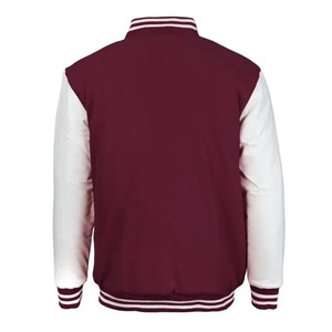Venta caliente de calidad superior Chenille bordado hombres Universidad personalizado béisbol bombardero Letterman Crop cuero invierno tela con capucha - Product Image 4