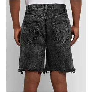 Pantalones cortos de mezclilla holgados personalizados para hombre Pantalones cortos de mezclilla lavados con ácido Vintage para hombre Y2k Baggy Jeans Jorts - Product Image 2