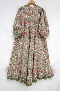 Robe d'été élégante style vintage en coton respirant, imprimé numérique, taille naturelle, détail boutonné, longueur genou, pour la plage, taille 6XL - Product Image 2