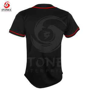 เสื้อเบสบอลผ้าเจอร์ซีย์แห้งเร็วใหม่ล่าสุดผ้าเจอร์ซีย์สั่งทำโลโก้ได้สำหรับผู้ชาย - Product Image 2