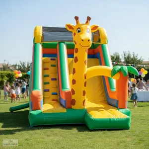 Tobogán Inflable Gigante de Jirafa para Parque de Diversiones - Product Image 1