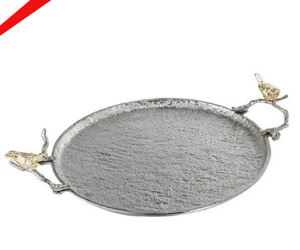 ถาดเสิร์ฟสเตนเลสสตีลสำเร็จรูปสีเงินเงางามสำหรับเครื่องครัว - Product Image 5