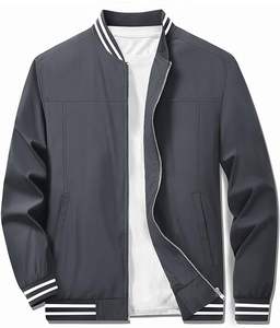 เสื้อแจ็กเก็ตบอมเบอร์แฟชั่นสำหรับผู้ชายเสื้อโค้ทแบบซิปเต็มสำหรับใส่กลางแจ้งเสื้อกันลมน้ำหนักเบาสำหรับฤดูใบไม้ผลิฤดูใบไม้ร่วง - Product Image 5