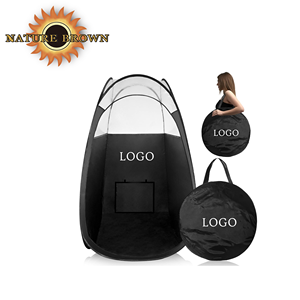 Tente de bronzage par pulvérisation pop-up pour les professionnels, grande tente de bronzage portable noire, cabine de bronzage par pulvérisation pour la maison et <span class=keywords><strong>le</strong></span> salon avec <span class=keywords><strong>sac</strong></span> de transport - Product Image 1