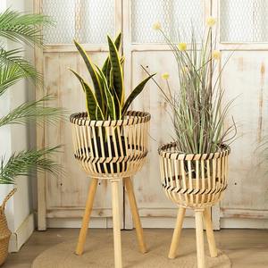ที่วางต้นไม้ไม้ไผ่ธรรมชาติสำหรับตกแต่งร้านดอกไม้ที่วางต้นไม้ทำมือสำหรับตกแต่งภายในบ้าน - Product Image 2
