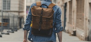 Mochila de Lona y Cuero Premium, con Cierre Suave, para Uso en Exteriores, Escuela, Trabajo, Viajes, Senderismo, Duradera, Unisex, Gran Capacidad, Funcional - Product Image 4