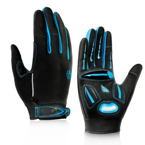 Cómodos guantes de ciclismo con almohadilla de gel para hombre, guantes de ciclismo de montaña y carretera, correa de muñeca ajustable para deportes al aire libre - Product Image 1