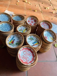 ถาดเสิร์ฟหวายไม้ไผ่แกะสลักตกแต่งบ้านที่ไม่ซ้ำใครพร้อมฝังมุกสำหรับใช้ในห้องครัวและเสิร์ฟอาหาร - Product Image 6