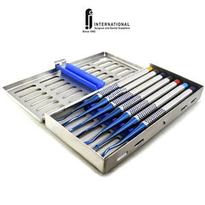 Elevadores manuales de luxación Dental de 7 Uds., juego de instrumentos de periotomo PDL, juego de herramientas de extracción de raíz de acero, juego de instrumentos quirúrgicos dentales - Product Image 1
