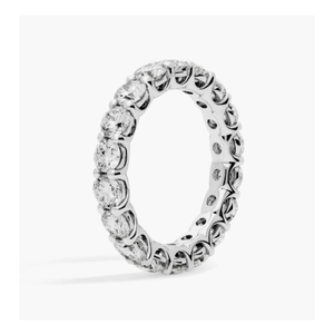Low Dome <b>Basket</b> Natural Diamond Vintage Eternity Ring Luxury Elegant Design Women's - Product Image 3